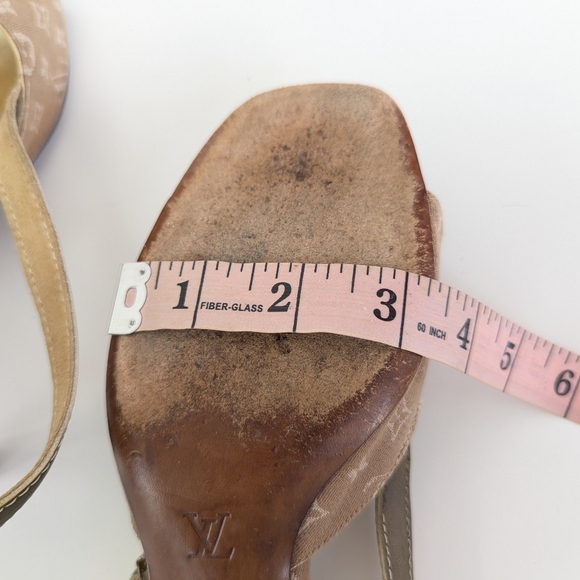 LOUIS VUITTON MONOGRAM WOMEN'S HEELS SANDALS - Picture 13 of 14